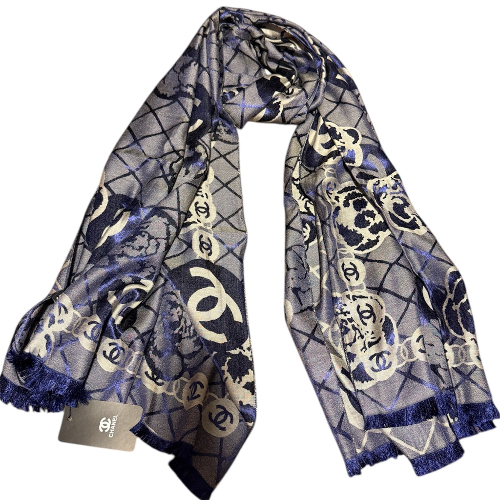 Chanel Double-Face Silk Scarf