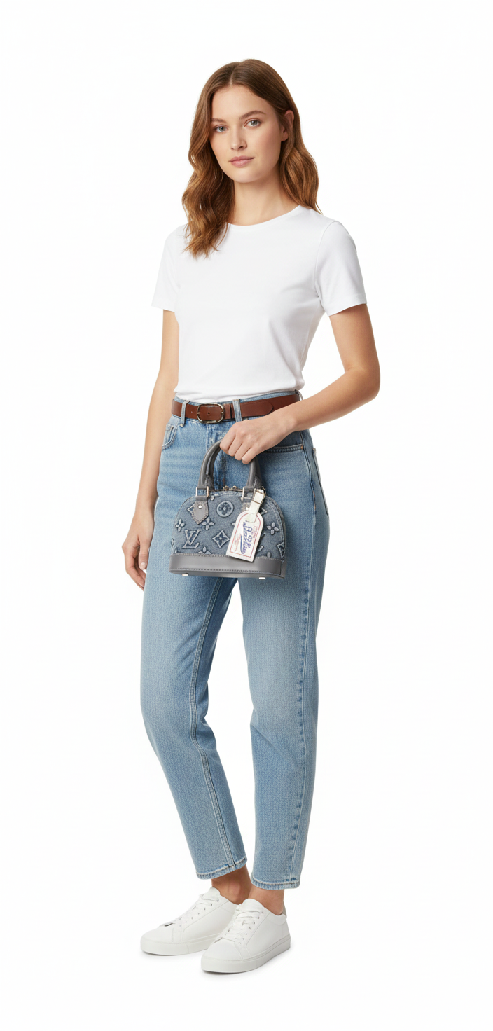 Louis Vuitton Mini Alma Denim Monogram Bag