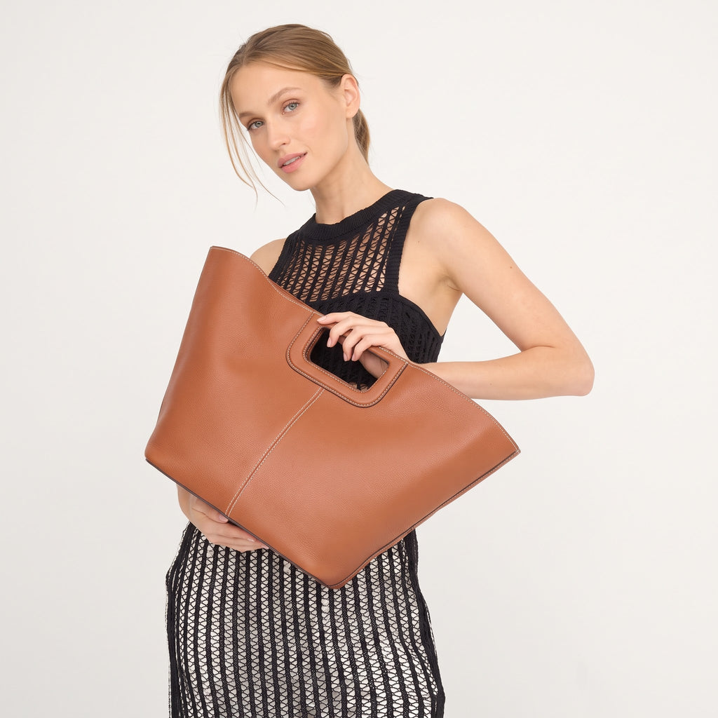 Zara Cutout Handle Tote Bag