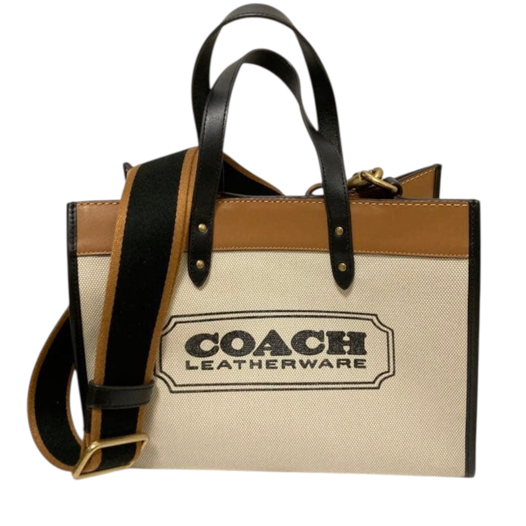 Coach Tote Bag with Removable Pouch & Web Strap