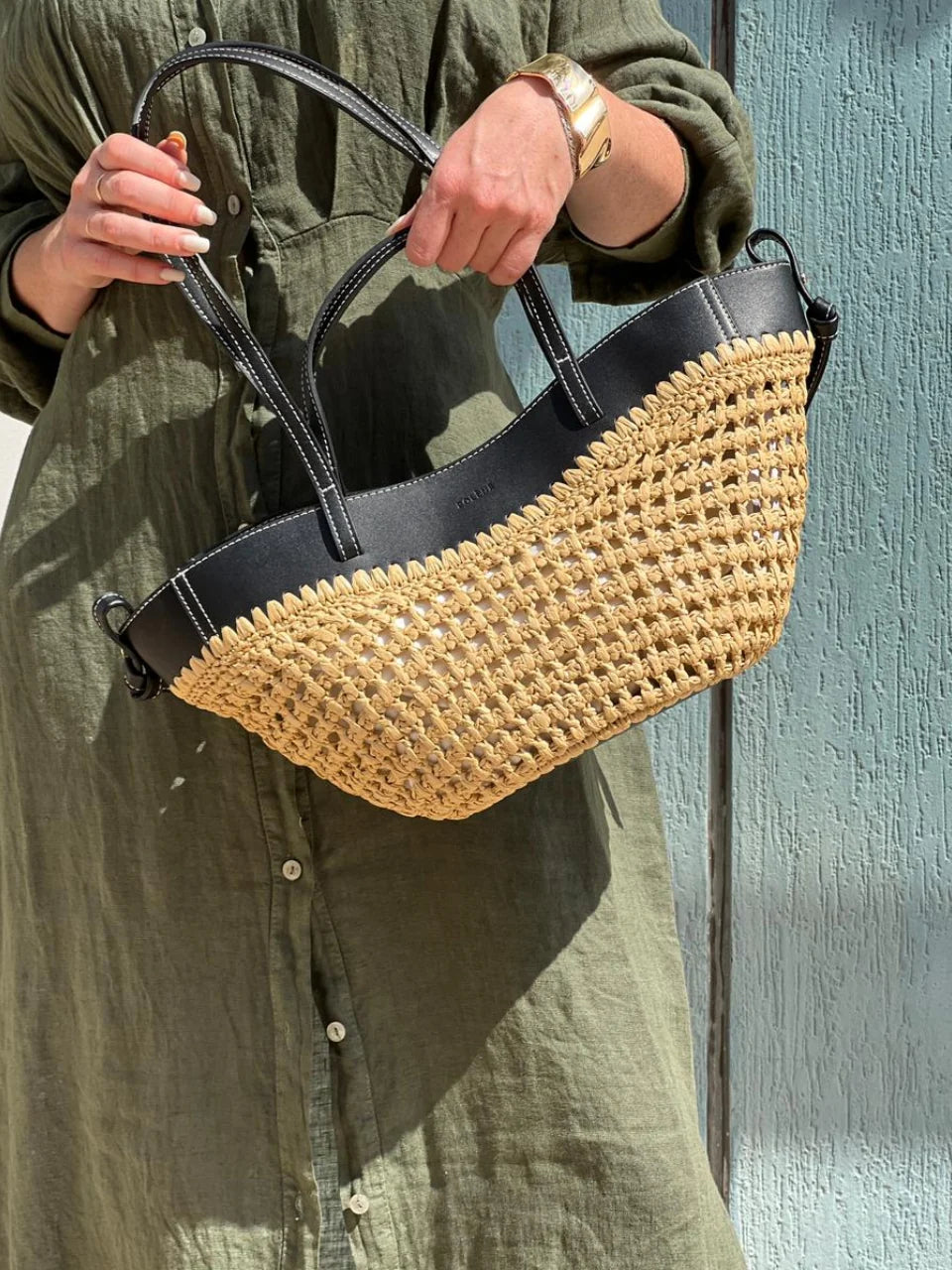 Polène Cyme Small Raffia Bag
