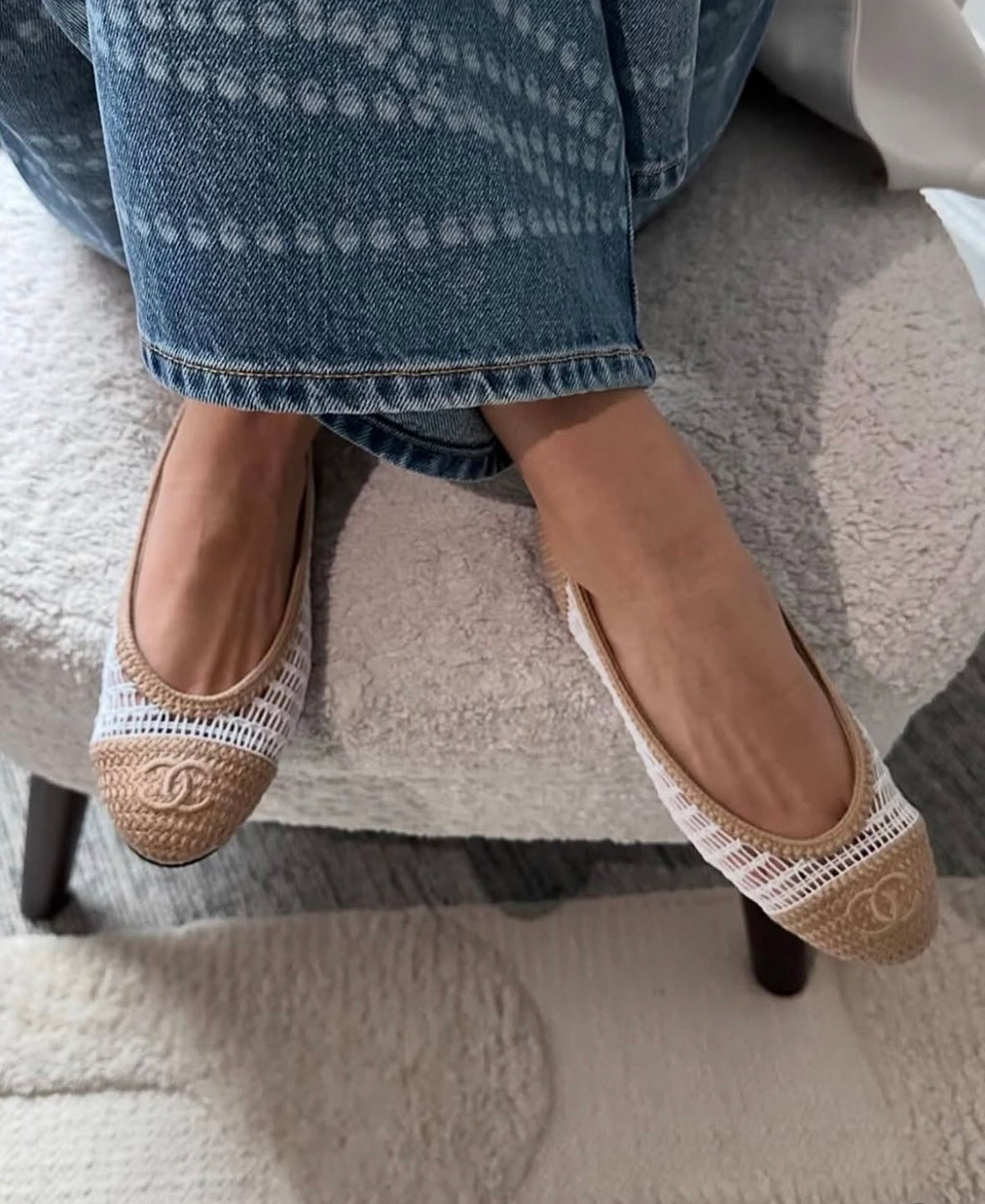 Chanel Crochet Ballet Flats