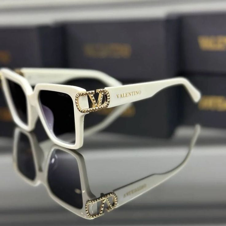 Valentino Garavani Studded VLogo Square Sunglasses