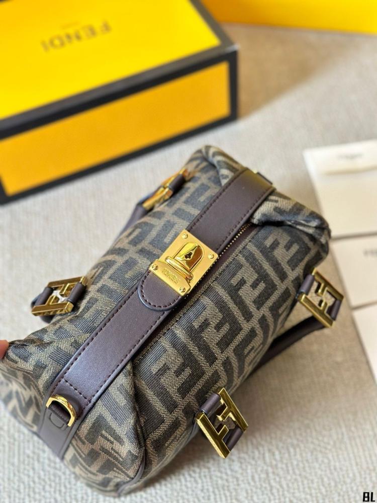 Fendi Inspired Boston Bag – FF Monogram