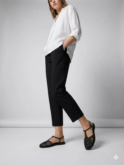 Zara Woven Flat Sandals