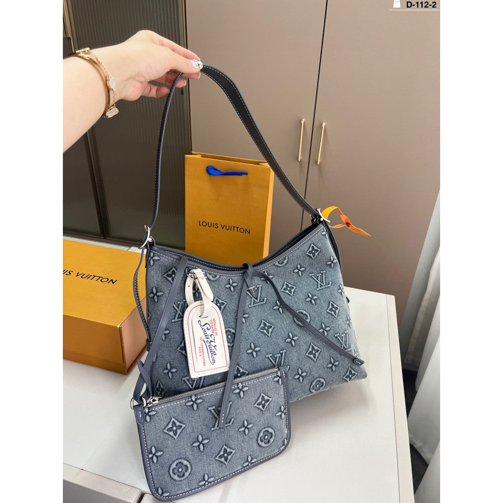 Louis Vuitton Denim Shoulder Bag Set