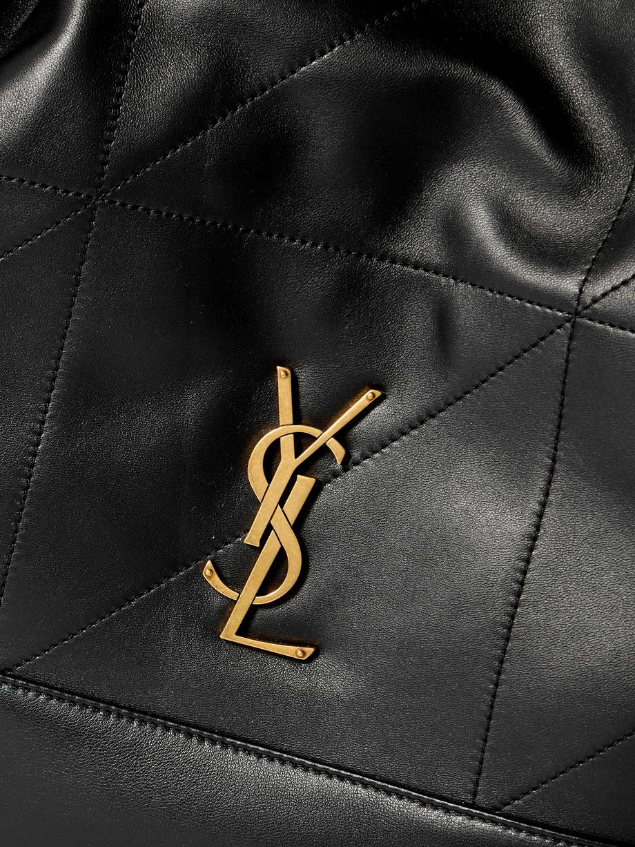 SAINT LAURENT Jamie Shopping appliquéd quilted leather shoulder bag