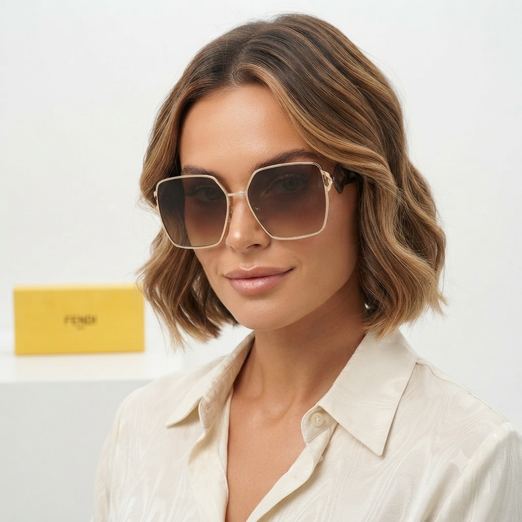 Fendi Geometric Sunglasses