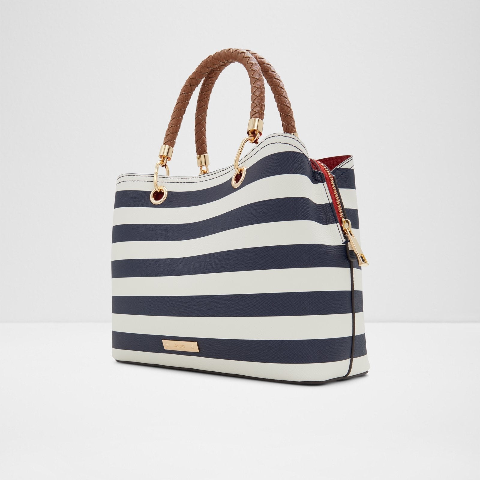 Aldo Striped Top Handle Bag