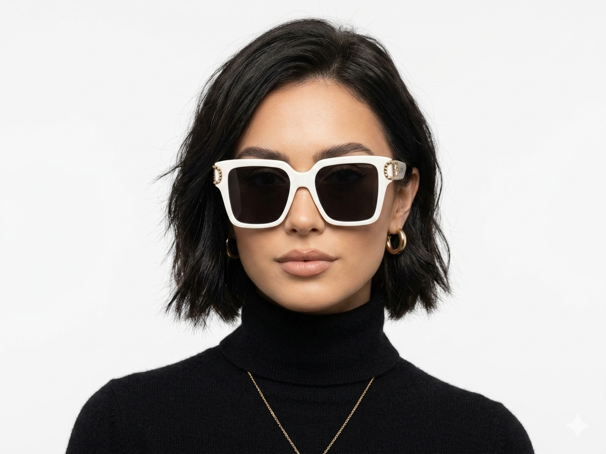 Valentino Garavani Studded VLogo Square Sunglasses