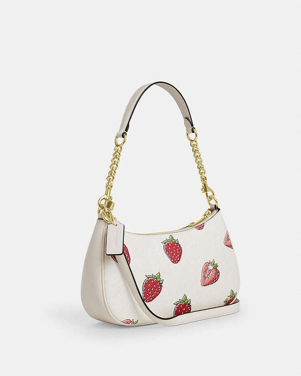COACH TERI SHOULDER BAG WITH STRAWBERRY PRINT 🍓