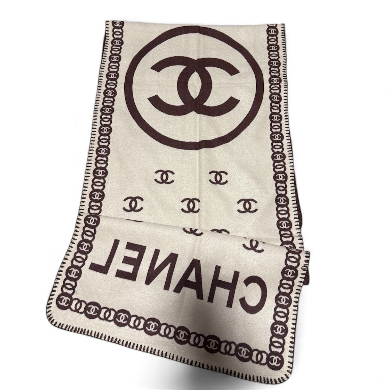 Chanel Cozy Soft Wool Scarf-Double face