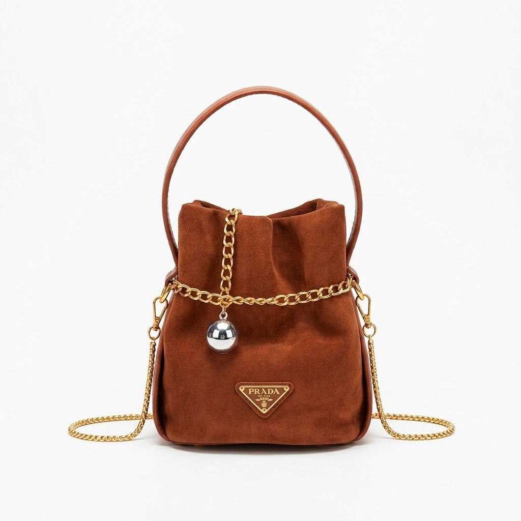 Prada Satin Mini Bucket Bag