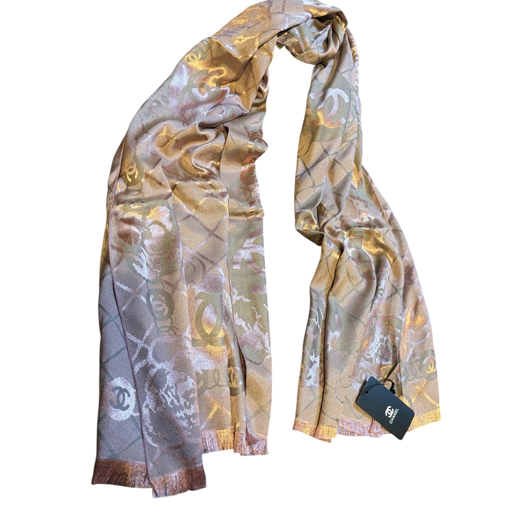 Chanel Double-Face Silk Scarf