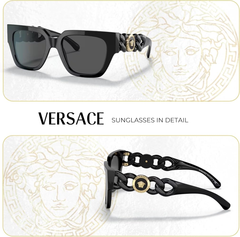 Versace Medusa Chain Square Sunglasses