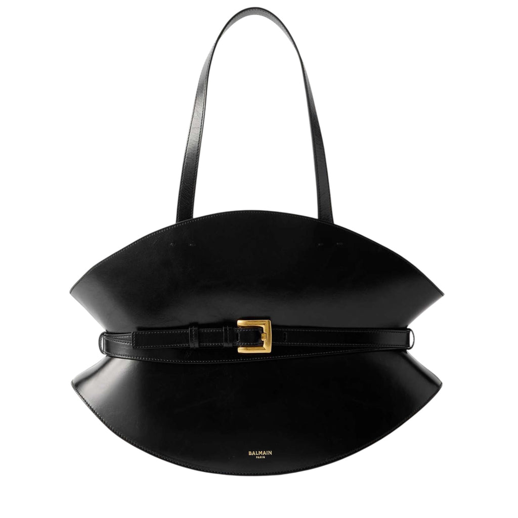BALMAIN Shuffle Belt Shoulder Bag in Calfskin