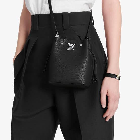 Louis Vuitton Calfskin Nano Lockme Bucket Bag