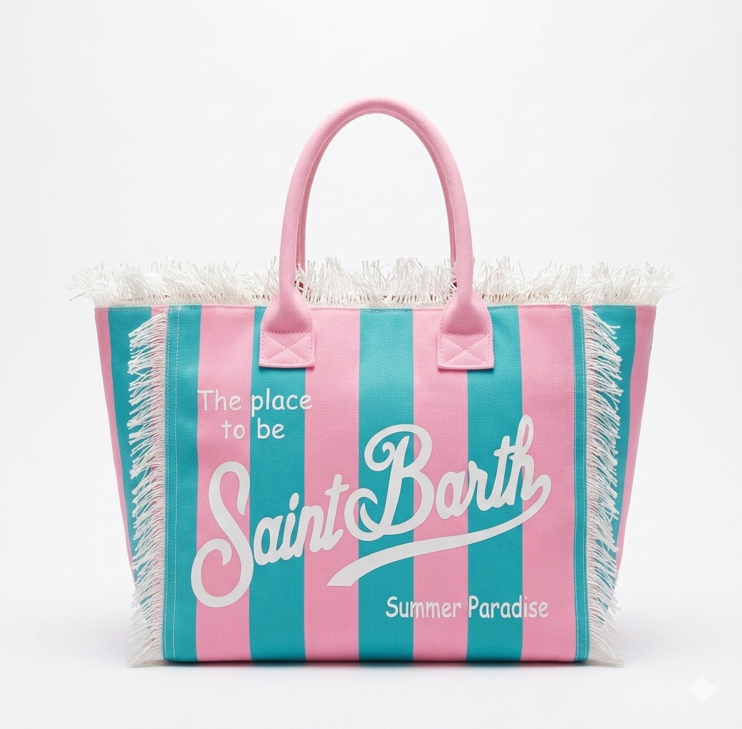 Saint Barth Summer Paradise Fringe Tote Bag