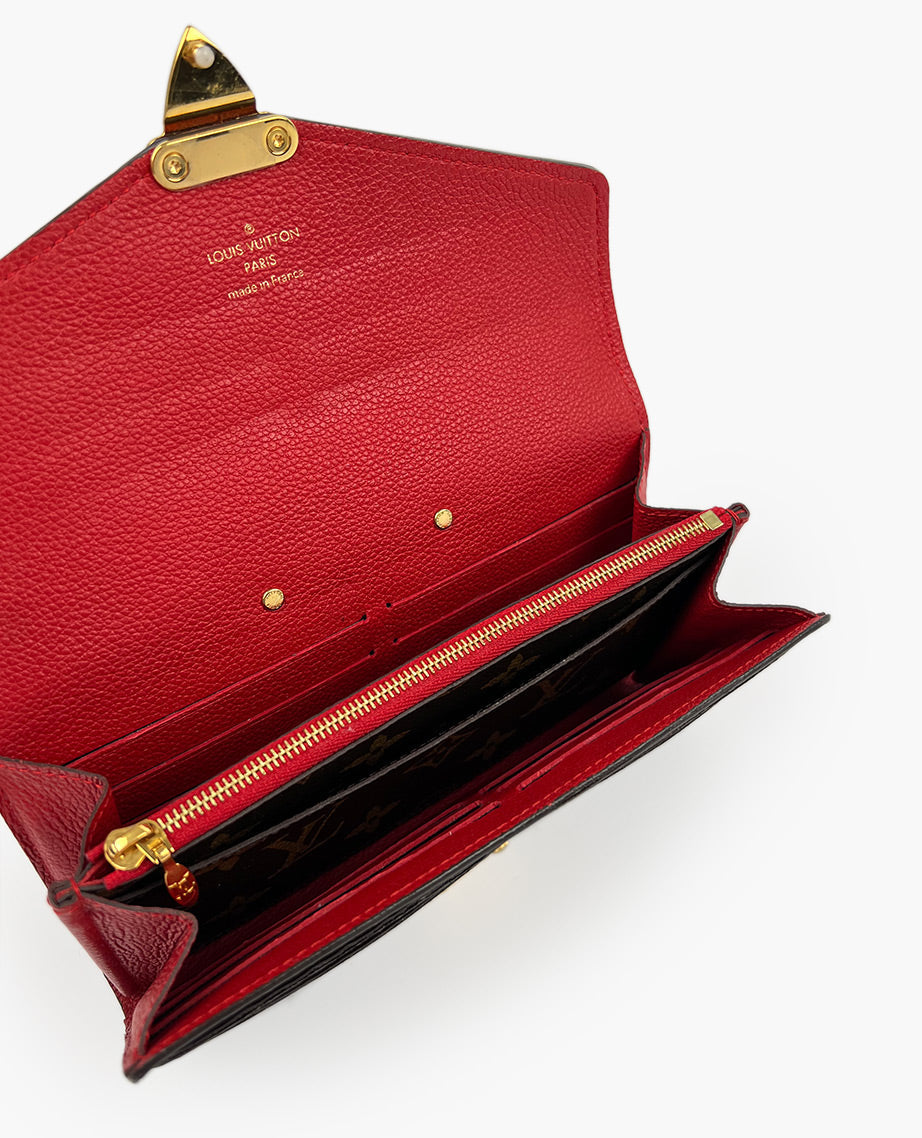 Louis Vuitton Envelope Flap Long Wallet – Monogram with Front Lock Detail