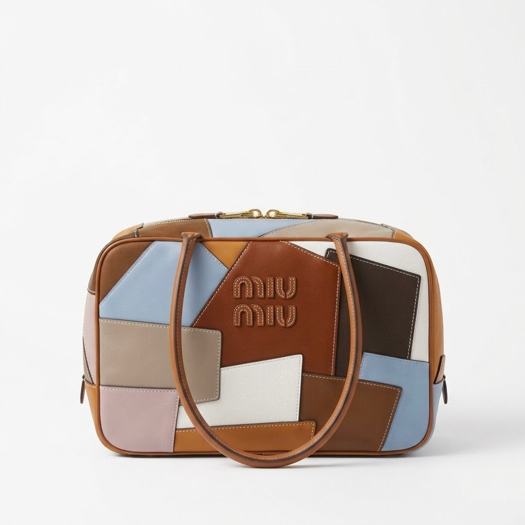 Miu Miu Beau Leather Patchwork Bag