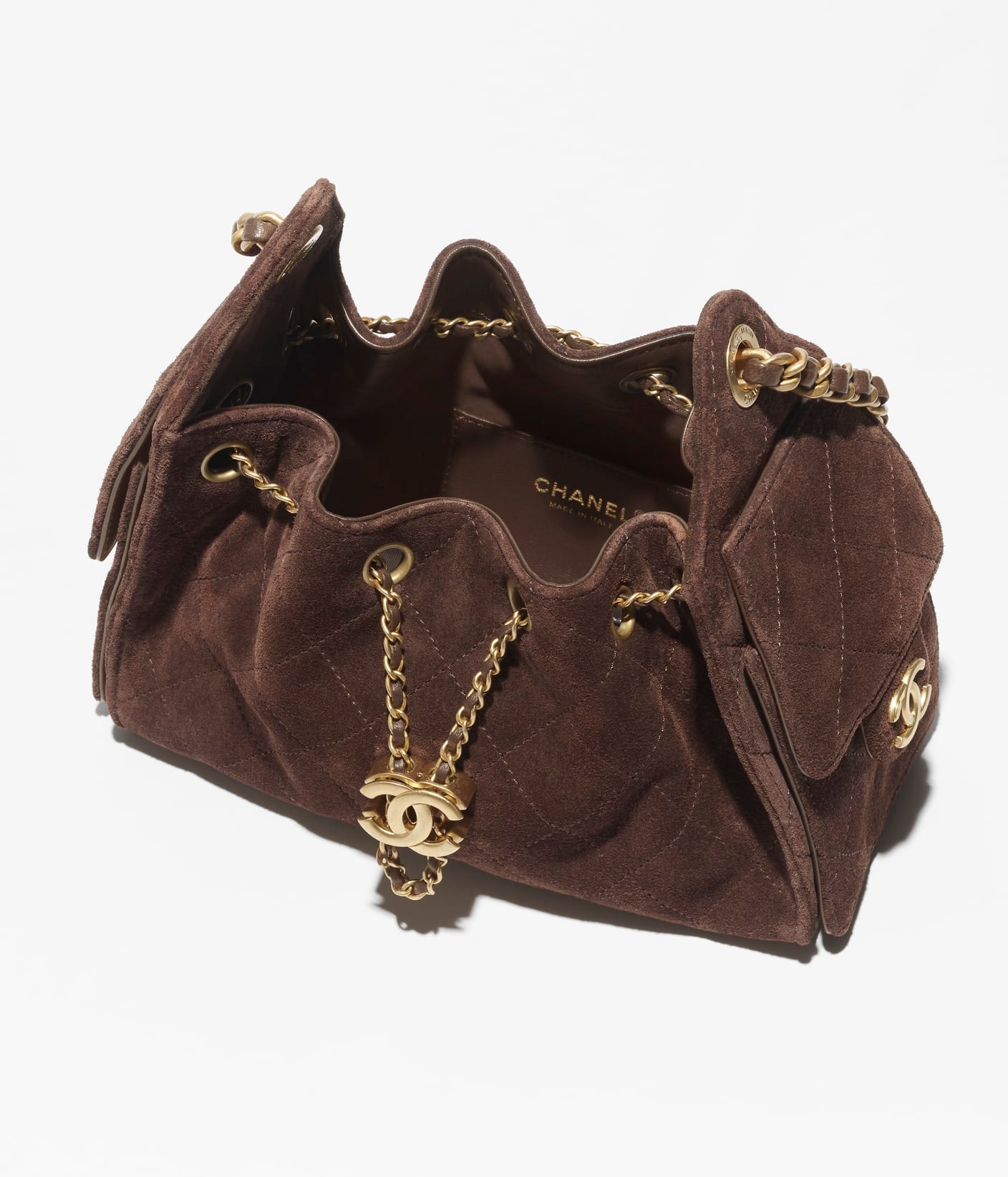 Chanel 25 Small Handbag Suede Calfskin & Gold-Tone Metal