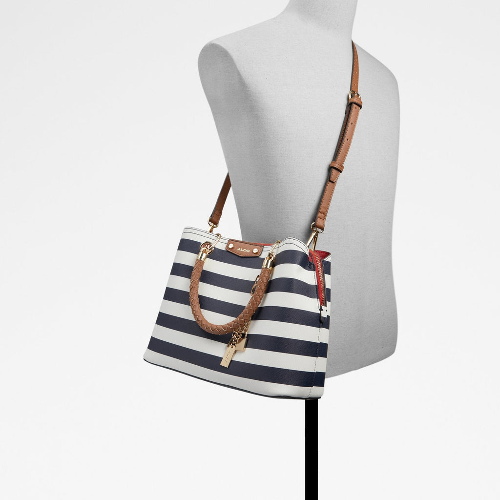 Aldo Striped Top Handle Bag
