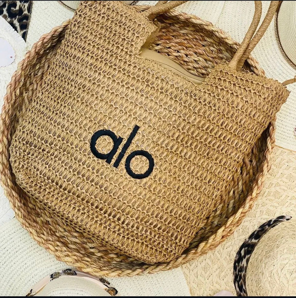 Alo Yoga Crochet Raffia Tote Bag