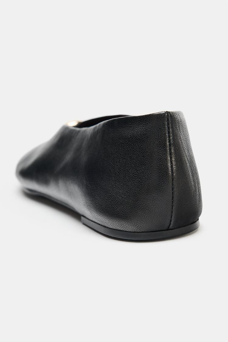 Zara Leather Ballet Flats