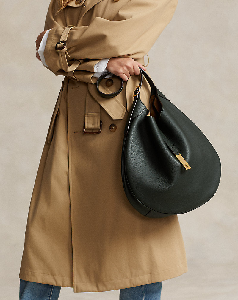 Polo Ralph Lauren Polo ID Leather Hobo Shoulder Bag