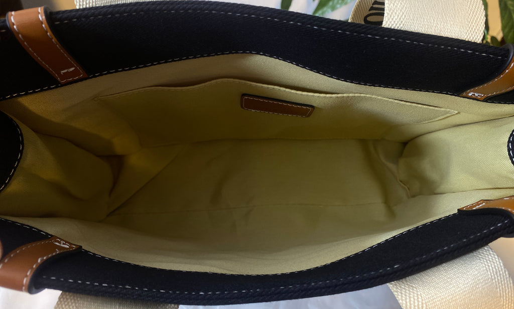 Chloé Medium Woody Tote Bag In Linen