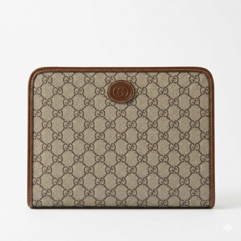 Gucci GG Supreme Zip Clutch