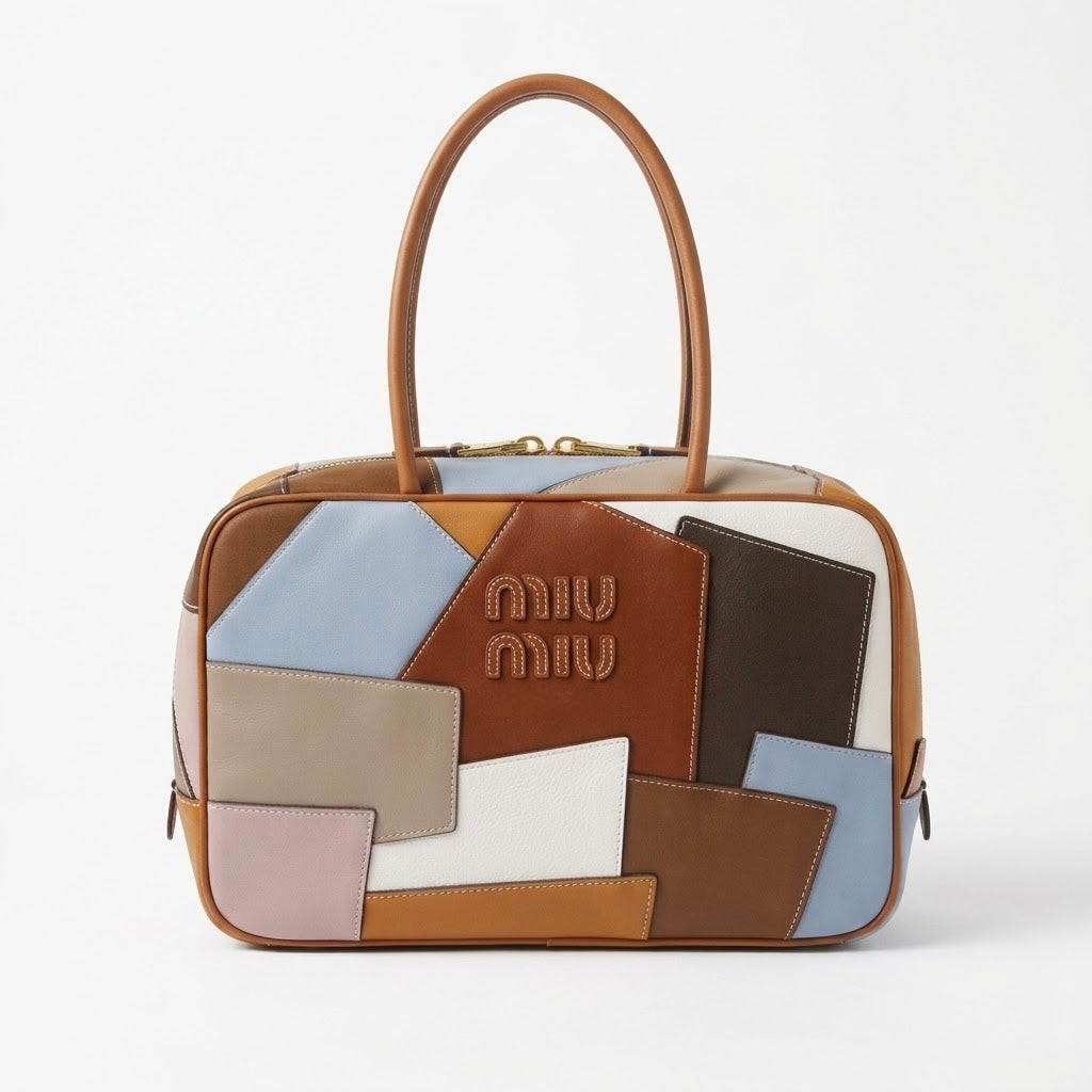 Miu Miu Beau Leather Patchwork Bag