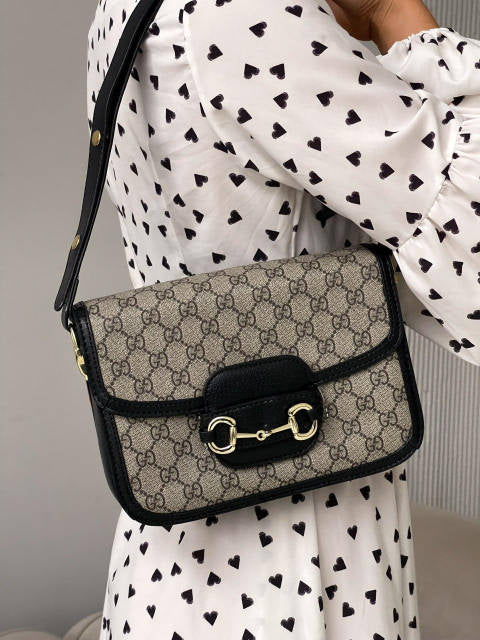 Gucci GG Supreme Horsebit Shoulder Bag