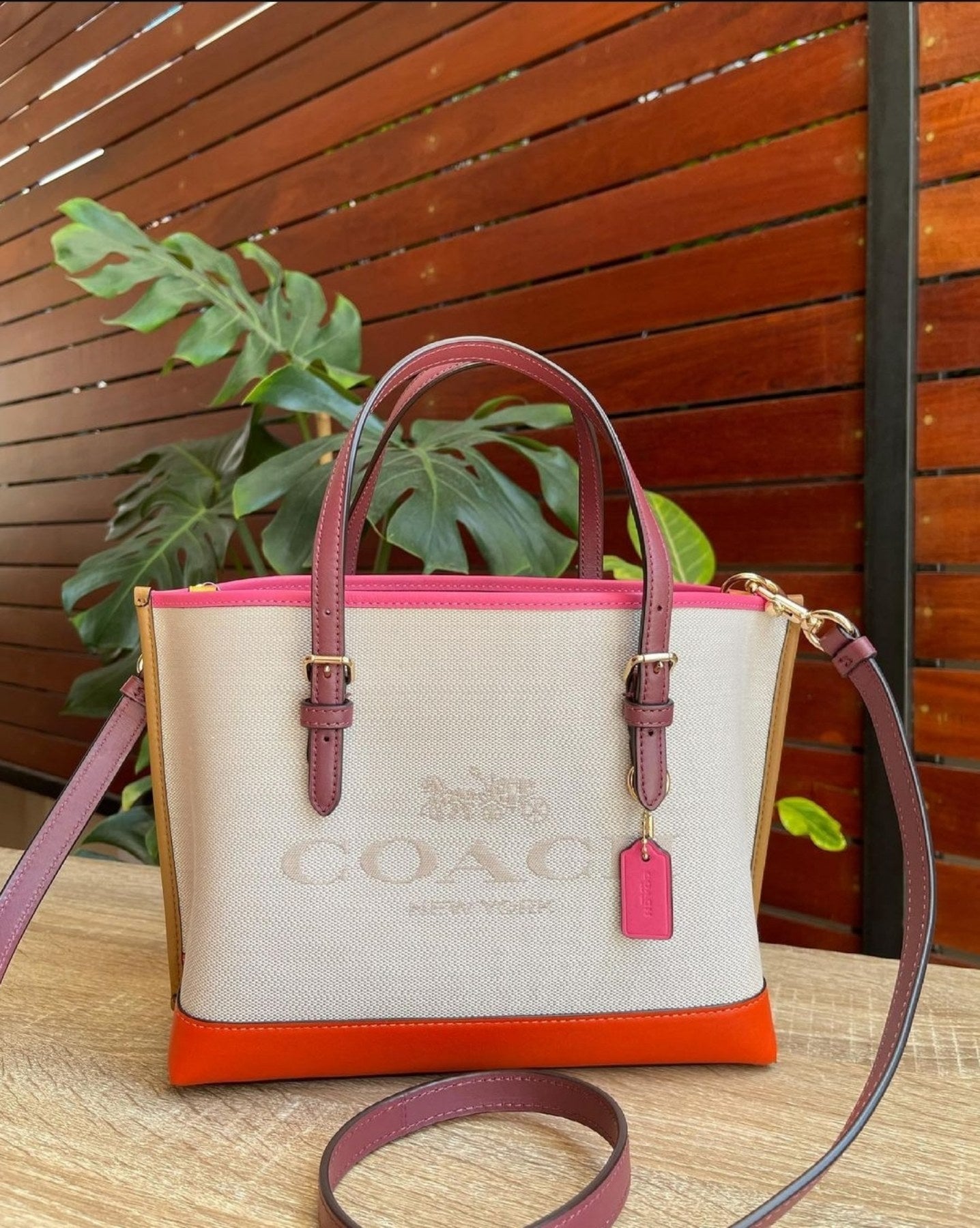Coach Canvas and Leather Tote Bag