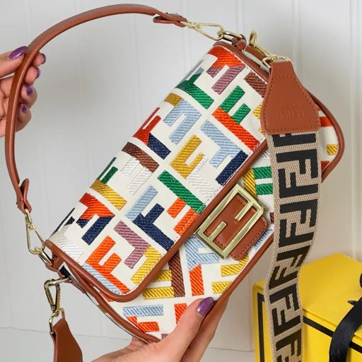 Fendi Baguette Bag – Multicolor Canvas