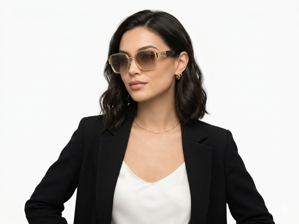 Miu Miu Glimmer Square Sunglasses
