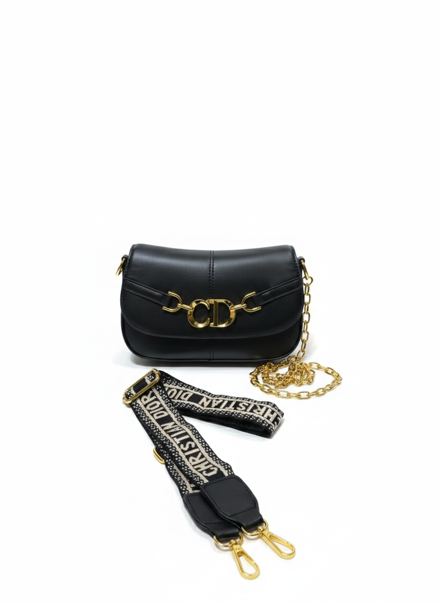 Christian Dior Inspired Leather Shoulder Bag