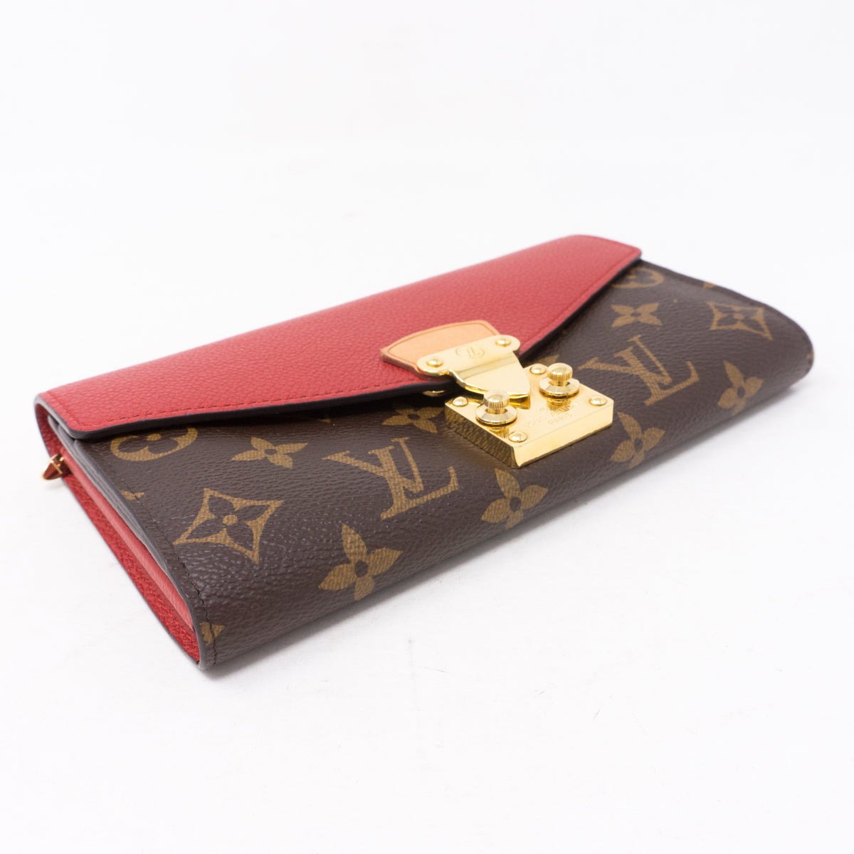 Louis Vuitton Envelope Flap Long Wallet – Monogram with Front Lock Detail