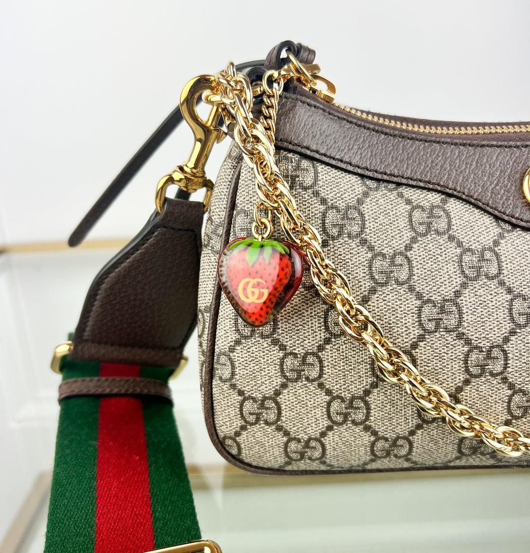 Gucci GG Canvas Shoulder Bag with Web Strap