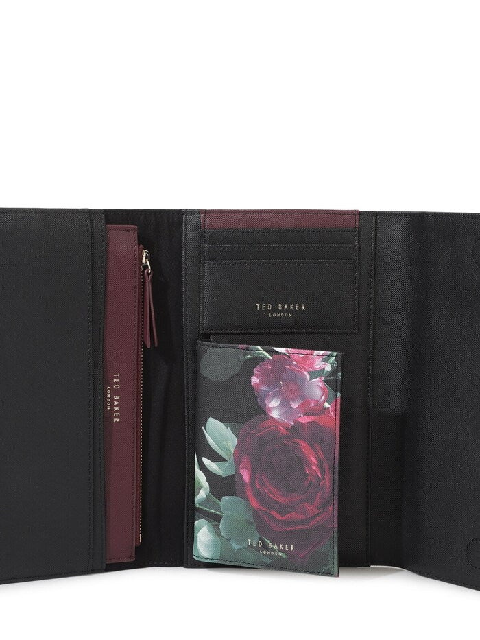 TED BAKER Papiena floral-print woven travel wallet