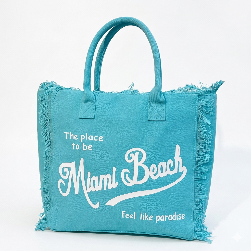 Saint Barth Summer Paradise Fringe Tote Bag