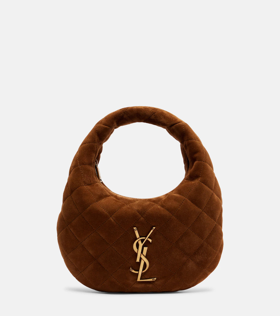 Saint Laurent Jamie Quilted Suede Hobo Bag