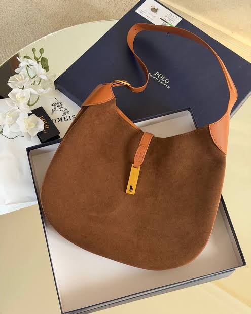 Polo Ralph Lauren Polo ID Leather Hobo Shoulder Bag