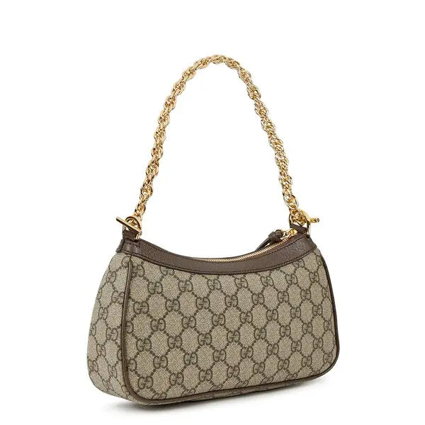 Gucci GG Canvas Shoulder Bag with Web Strap