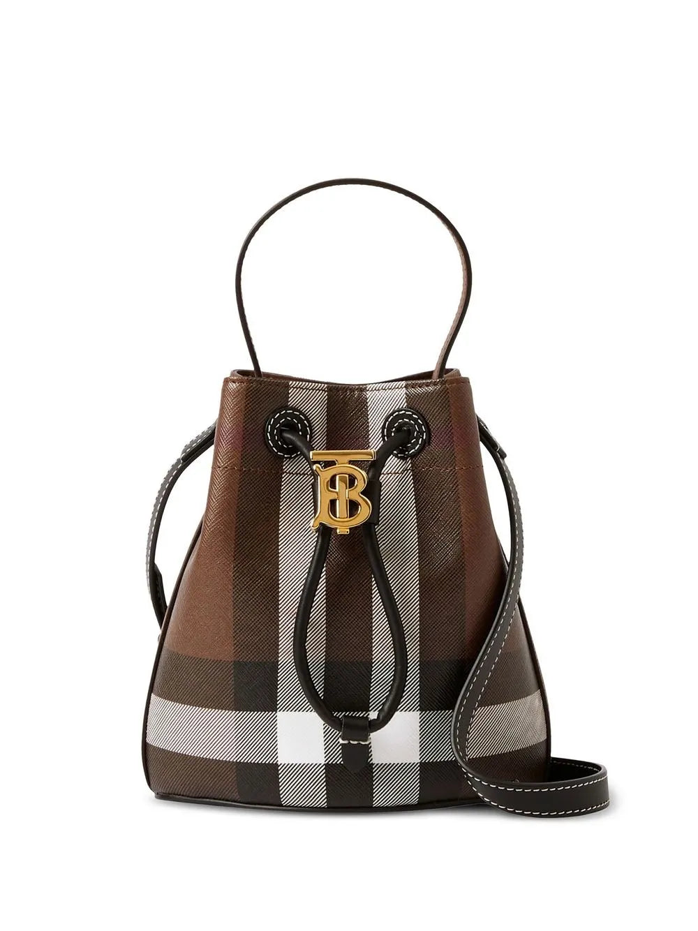 Burberry TB Monogram Check Bucket Bag