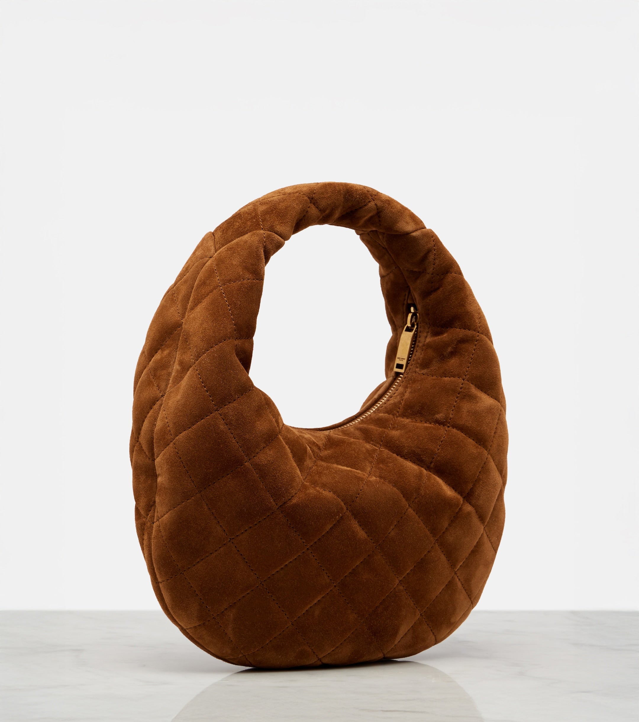 Saint Laurent Jamie Quilted Suede Hobo Bag