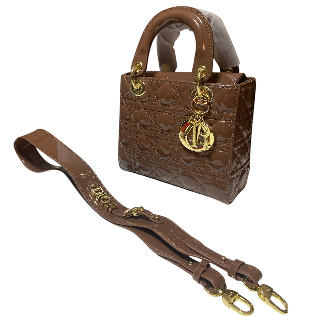 Lady Dior Patent Leather Bag