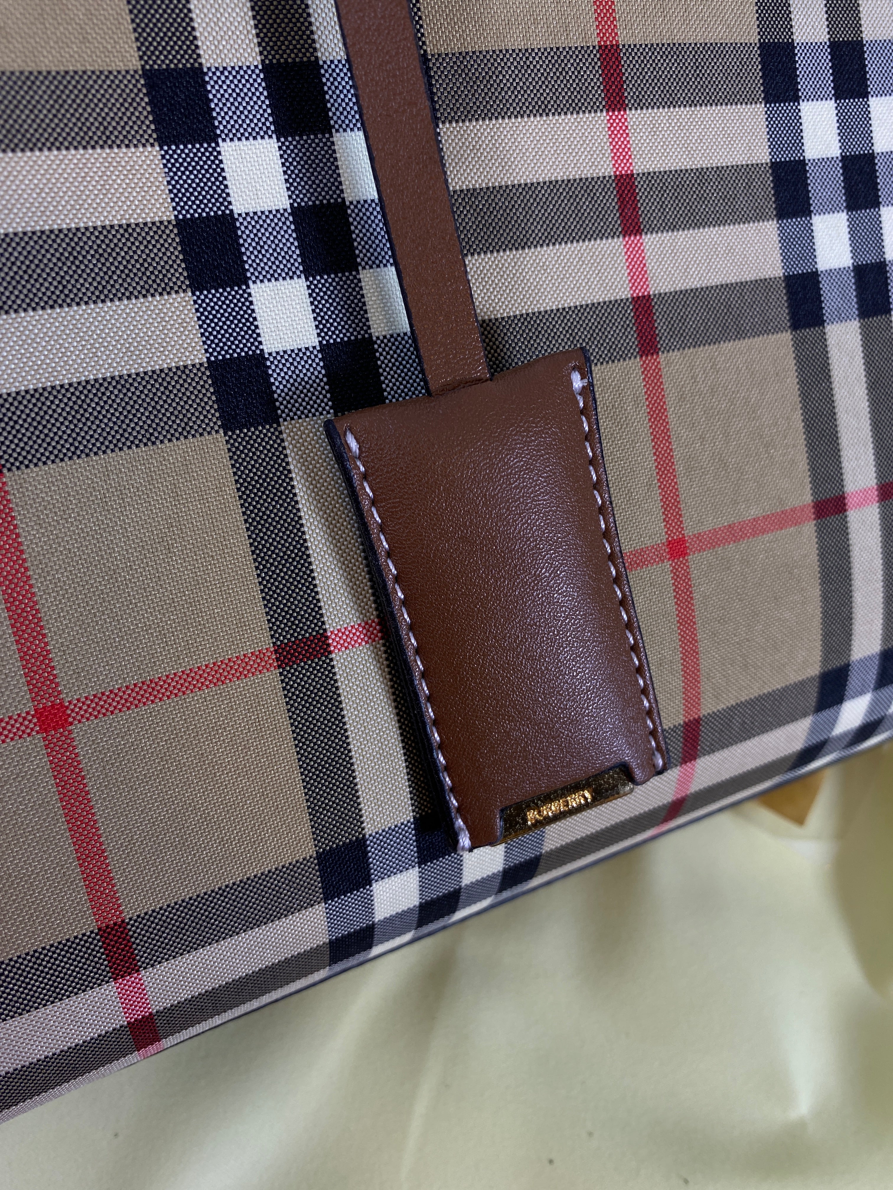 Burberry Check Tote Bag