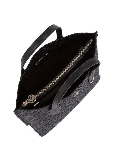 TOMMY HILFIGER TH MONOGRAM EMBOSSED TOTE