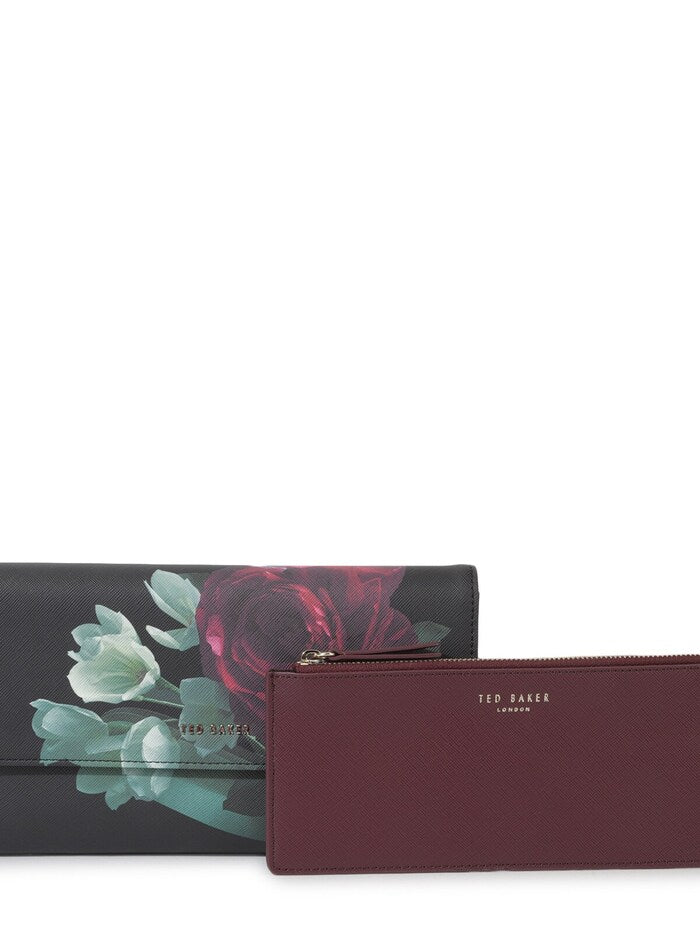 TED BAKER Papiena floral-print woven travel wallet